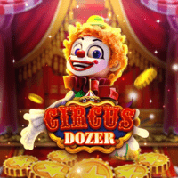 "CIRCUS DOZER gameplay - Vibrant circus carnival scene with Joker symbols at bonus features"