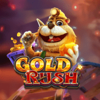 "GOLD RUSH gameplay - Mining groundhog scene with gold symbol transformations at combo rewards"