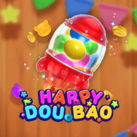 "HAPPY DUO BAO gameplay - Colorful water balloons at teddy bear candies with cascading win effects"