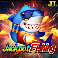 "Jackpot Fishing gameplay screen - iba't ibang uri ng isda at jackpot wheel feature"