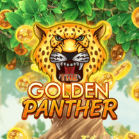"THE GOLDEN PANTHER gameplay - Golden coins at totem symbols with Panther jackpot scene"