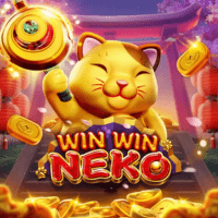 "WIN WIN NEKO gameplay - Lucky cat scene with hammer collections at Free Game features"
