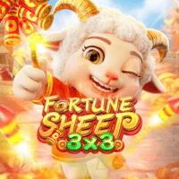"FORTUNE SHEEP gameplay - Lucky sheep scene with magic firecracker effects at Wild symbol combinations"