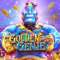 "GOLDEN GENIE gameplay - Mystical lamp scene with genie powers at cascading upgrades"