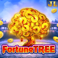 "Fortune Tree gameplay - Majestic money tree scene with golden coin drops at wild symbol effects"