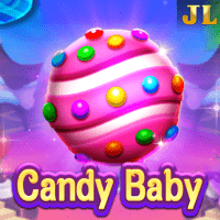 "Candy Baby gameplay - Colorful candy cascades with matching combos at wheel bonus effects"