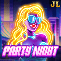 "Party Night gameplay - Vibrant city pub scene with colorful board combinations at bonus drink effects"