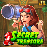 "SECRET TREASURE gameplay - Ancient tomb scene with treasure chest drops at bonus multiplier effects"