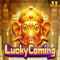 "Lucky Coming gameplay - Divine Ganesha scene with Wild transformations at multiplier effects"