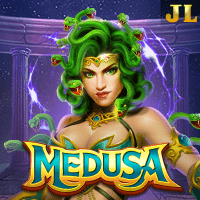 "MEDUSA gameplay - Mystical gorgon scene with scatter collections at symbol removal effects"