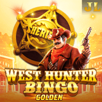 West Hunter Bingo gameplay - Wild west scene with golden ball collections at bonus slot features