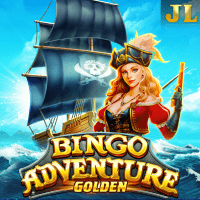 BINGO ADVENTURE gameplay - Pirate Queen scene with treasure hunting effects at bonus battle rewards