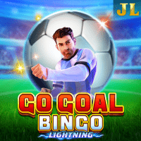 "GO GOAL BINGO gameplay - World Cup themed scene with star players at lightning bonus effects"