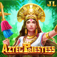 "Aztec Priestess gameplay - Sacred temple scene with golden frame transformations at multiplier effects"