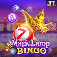 Magic Lamp Bingo gameplay - Magical genie scene with super bomb effects at bonus extensions