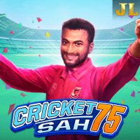 "Cricket SAH 75 gameplay - Cricket stadium scene with wild strips and multiplier combinations"