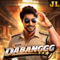 "Dabanggg gameplay - Action movie scene with locked gun symbols at multiplier effects"