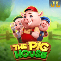 "The Pig House gameplay - Three little pigs scene with wolf scatter appearances at bonus wheel effects"