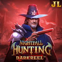 "Nightfall Hunting gameplay - Dark gothic scene with monster battles at multiplier Wild effects"