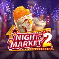 "NIGHT MARKET 2 gameplay - Lively night market scene with bubble tea at street food symbols"