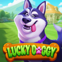 Lucky Doggy gameplay - Home waiting scene with mystery symbol effects at golden transformations