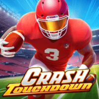 Crash Touchdown gameplay - American football scene with running back advances at distance multiplier effects